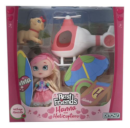 MUÑECA DITOYS HANNA C/ HELICOPTERO 2435 BEST FRIENDS