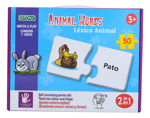 MATCH AND PLAY PUZZLE DITOYS 2376 ANIMALES