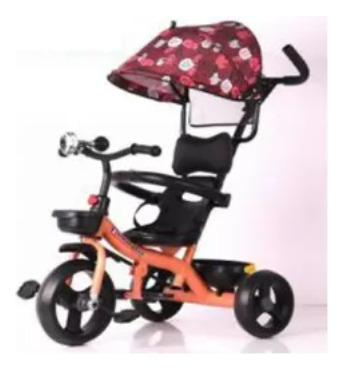 TRICICLO BABYMOVIL TZT45 C/MANIJA Y CAPOTA SALMON