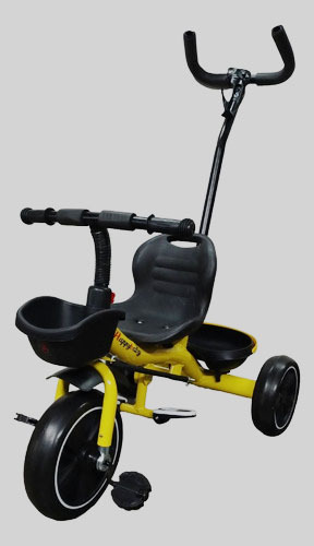 TRICICLO BABYMOVIL TZT30 C/MANIJA DIRECCIONAL AMARILLO
