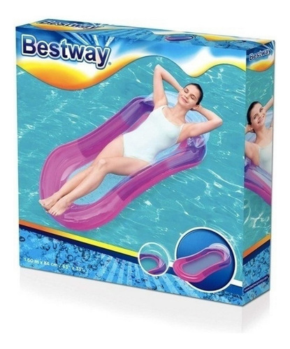 COLCHONETA BESTWAY CON RED 43103 LILA