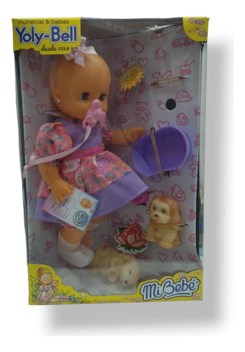 BEBE YOLY BELL 1344 C/MASCOTAS LILA/ROSA