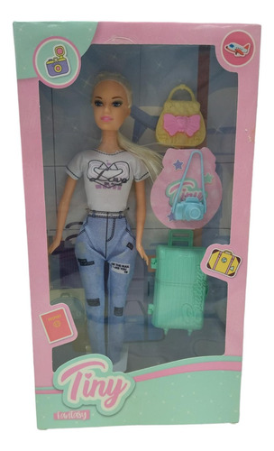 MUÑECA TINY VIAJERA 53468 REMERA BLANCA