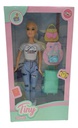 MUÑECA TINY VIAJERA 53468 REMERA BLANCA