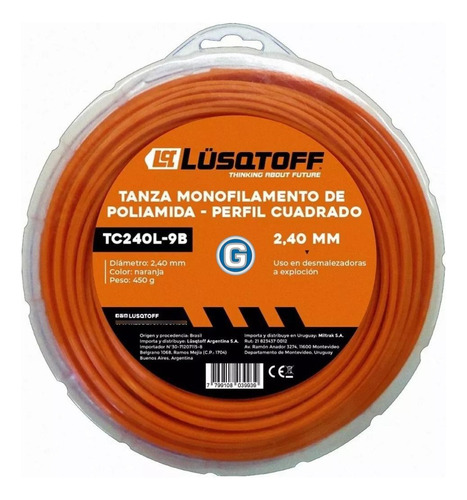 TANZA LUSQTOFF TC240L-9B PERFIL CUADRADO,