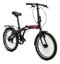 BICICLETA TOP MEGA PLEGABLE AGILE CITY 20" NEGRO ROJO 1006514
