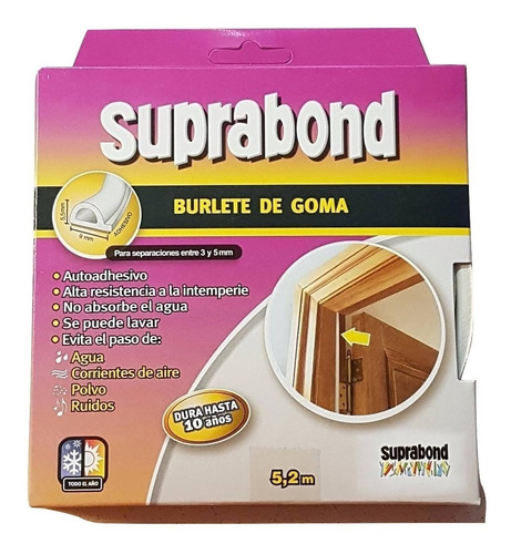BURLETE DE GOMA AUTOADH.BCO.PERFIL E 5,2 M SLT E 5 B I