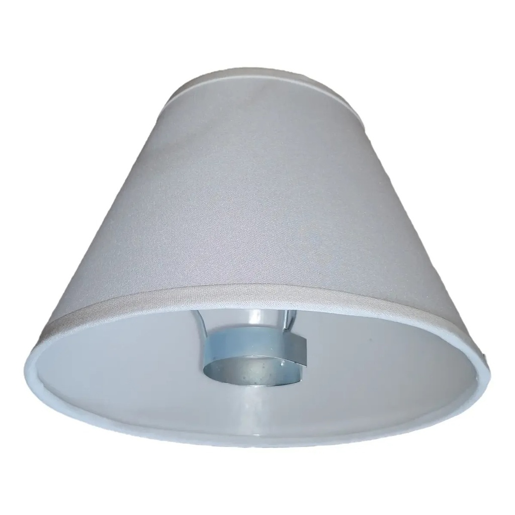 PANTALLA CONICA 9X20X14 LINO COLOR BLANCO MOL892014BL
