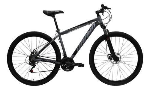 BICICLETA OXEA DRAKO STRONG R29 TALLE M 21VEL GRIS NEGRO PLATA