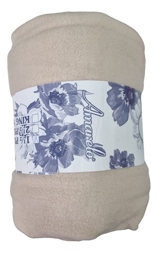 FRAZADA POLAR AMARELO 12001 1 1/2 P LISA BEIGE