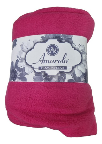 FRAZADA POLAR AMARELO 12001 1 1/2 P LISA FUCCIA