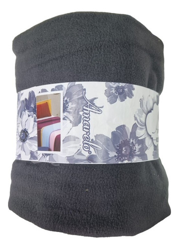 FRAZADA POLAR AMARELO 12001 1 1/2 P LISA GRIS
