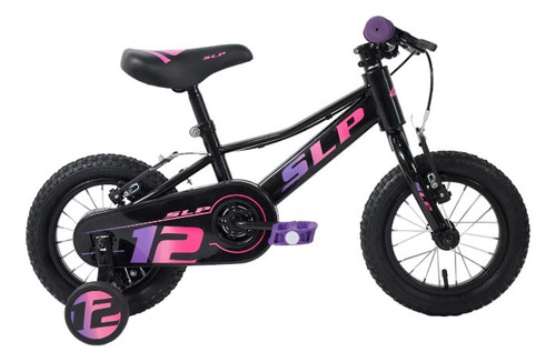 BICICLETA SLP 5 PRO NIÑA R12 NEGRO LILA ROSA 16452