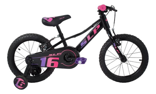 BICICLETA SLP 5 PRO NIÑA R16 NEGRO LILA ROSA 16453