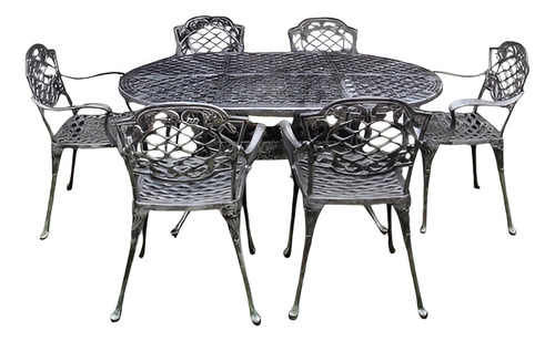 JUEGO DE JARDIN CHATEAUX X 6 GRIS OVAL