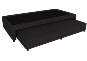 CAMA MARINERA STARFLEX ECO CUERO NEGRO 190X80 + CARRO