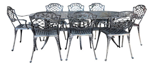 JUEGO DE JARDIN CHATEAUX X 8 SILLONES GRIS OVAL