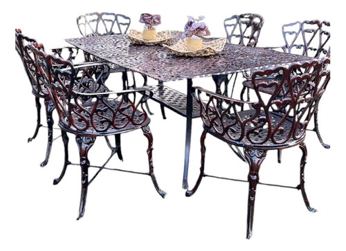 JUEGO DE JARDIN BOSTON X 6 SILLONES COBRE
