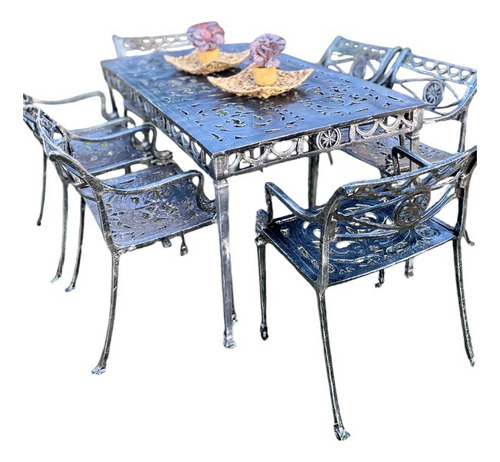 JUEGO DE JARDIN SUTRA X6 SILLONES GRIS