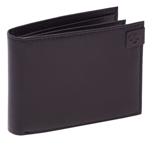 BILLETERA HOMBRE UNICROSS 62.B1100 DE CUERO NEGRO