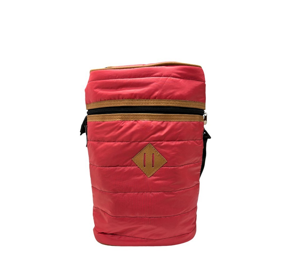 MOCHILA MATERA DE SIRE C/TIRAS Y MANIJA ROJA