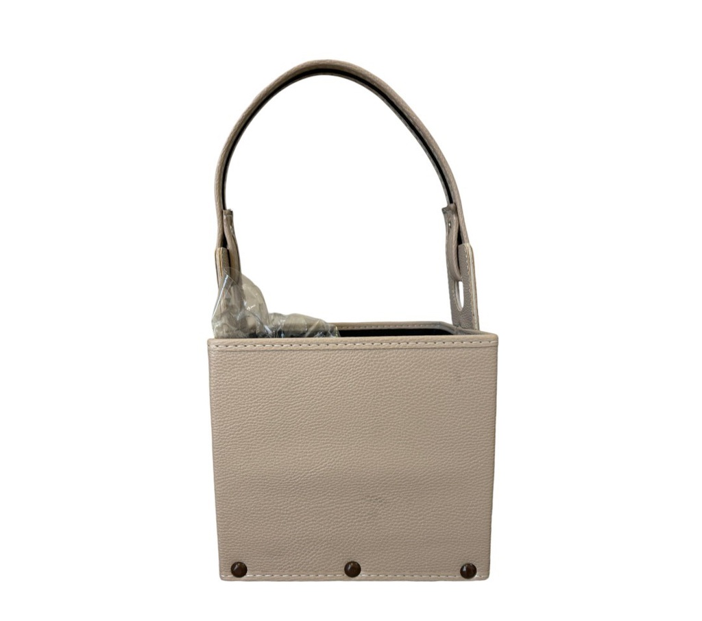 CANASTA MATERA ECO CUERO GRIS
