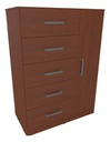 CHIFONIER ORLANDI 3411 5 CAJ 1PTA MOGNO