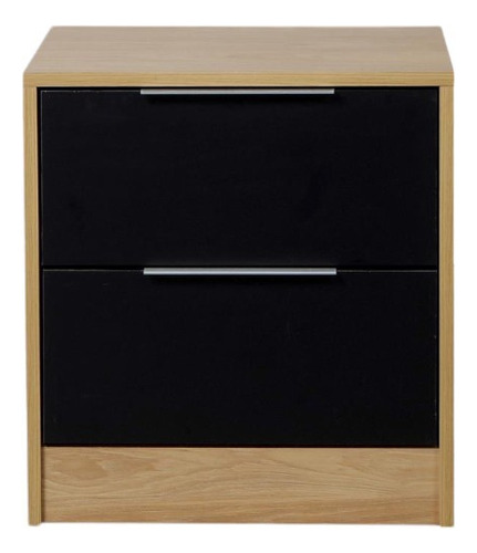 MESA DE LUZ RICCHEZZE MURANO 2CAJ HICKORY/NEGRO 35227796