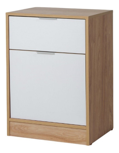 MESA DE LUZ RICCHEZZE MURANO 1C 1P HICKORY/BLANCO 35208389