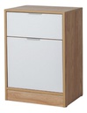 MESA DE LUZ RICCHEZZE MURANO 1C 1P HICKORY/BLANCO 35208389