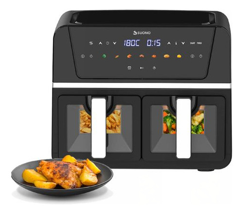 FREIDORA DE AIRE SUONO HOG0199 DOBLE DIGITAL 9L