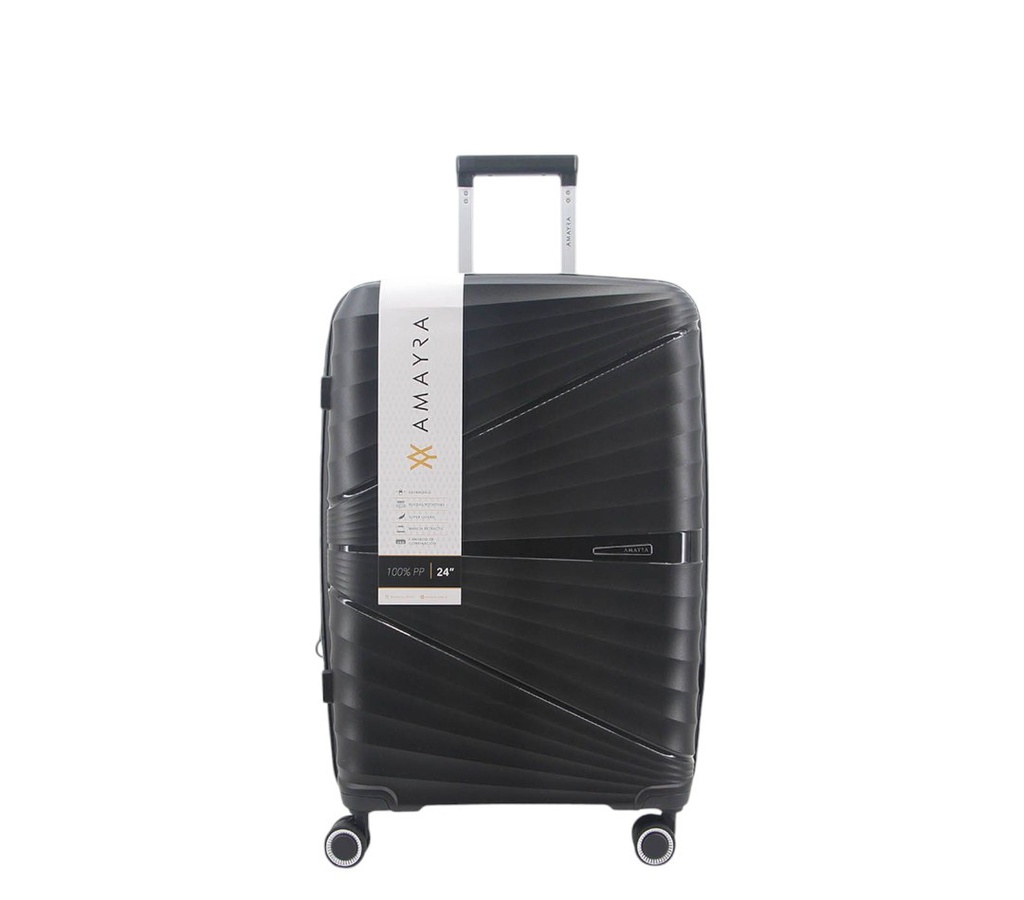 VALIJA AMAYRA 67.8005N3 24" PP NEGRO