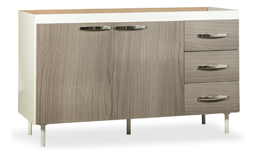 BAJO MESADA MUEBLES MAXIMO 72225 120 GRIS/BLANCA