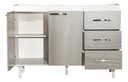BAJO MESADA MUEBLES MAXIMO 72245 140 GRIS/BLANCA