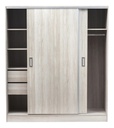 ROPERO MUEBLES MAXIMO 56017 160 2P CORRED MARFIL FO