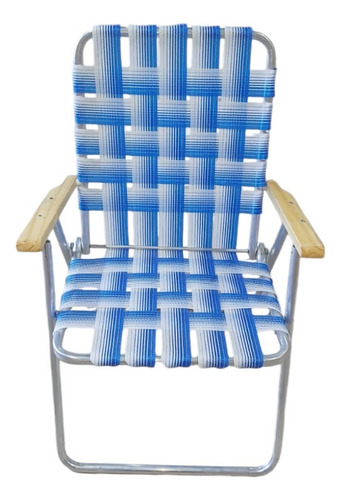 REPOSERA ALUMINIO 1 POSICION 5 TIRAS AZUL Y BLANCA
