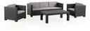 SET MUEBLE DIVA TROPEA SHAF BER55467 (1 SOFA + 2 SILLAS + 1 MESA)