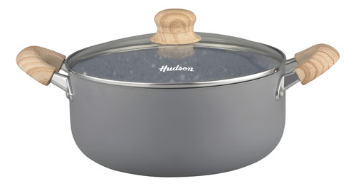 CACEROLA HUDSON GRA05 DE ALUMINIO C/ANTIADHERENTE GRANITO 20CM