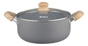 CACEROLA HUDSON GRA05 DE ALUMINIO C/ANTIADHERENTE GRANITO 20CM