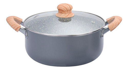 CACEROLA HUDSON GRA08 DE ALUMINIO C/ANTIADHERENTE GRANITO 26 CM