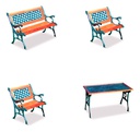 COMBO MESA Y BANCOS MUEBLES LOBOS ESTERILLA