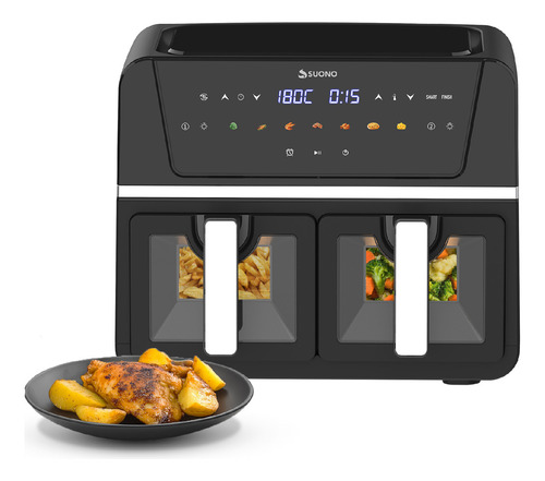 FREIDORA DE AIRE SUONO HOG0199 DOBLE DIGITAL 9L CUOTAS MeLi