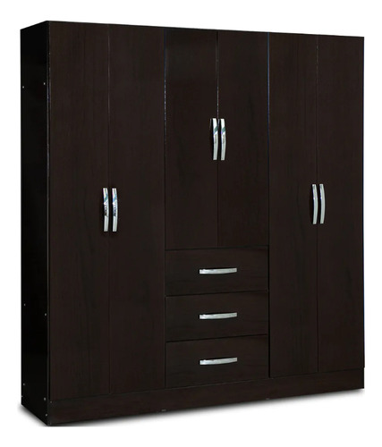 ROPERO FAMILY MUEBLES MAXIMO 66008 6P CHOCOLATE CUOTA MELI