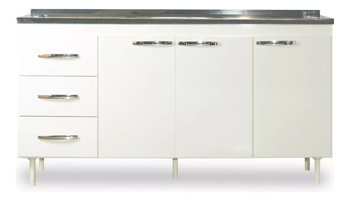 BAJO MESADA MUEBLES MAXIMO 72260 160 BLANCA CUOTA MELI