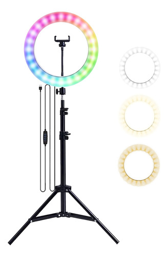 ARO DE LUZ CON TRIPODE SUONO RGB 2 METROS