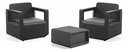 SET MUEBLE VENUS TETE A TETE SHAF BER55452 GRAFITO (2 SILLAS + 1 MESA)
