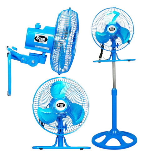 VENTILADOR MULTIFUNCION STAR TRAK STP31-10C 3 EN 1 CELESTE 10"