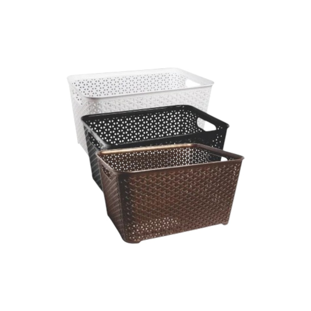 CESTO RATAN DEL PLASTIC COD.954 RECTANGULAR MEDIANO
