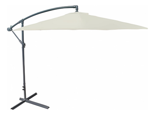 SOMBRILLA LAURY GB1880 LATERAL 3 MT CAÑO ACERO POLIÉSTER BEIGE C/BASE DE HIERRO 16214