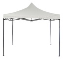 GAZEBO LAURY ART. 16760 PLEGABLE 3x3  MT. CAÑO ACERO OXFORD BLANCO